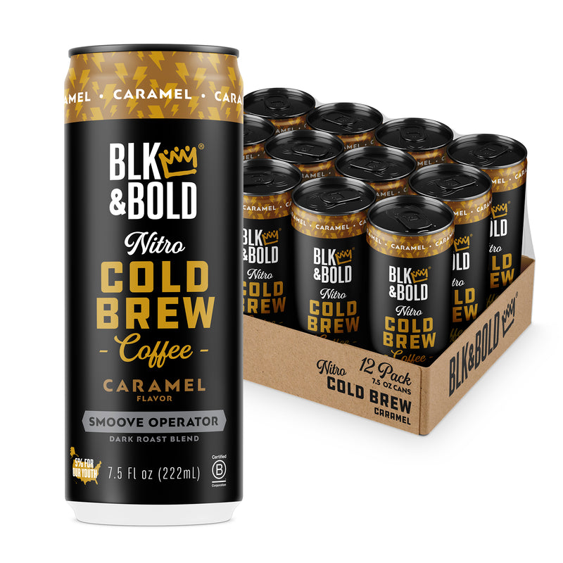 Blk & Bold Nitro Cold Brew Coffee - Caramel 1-4 Count Pack