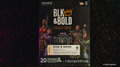 Marvel Studios' Black Panther Wakanda Forever x BLK & Bold Specialty Coffee -  Rise & GRND Keurig® K-Cups