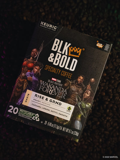 Marvel Studios' Black Panther Wakanda Forever x BLK & Bold Specialty Coffee -  Rise & GRND Keurig® K-Cups